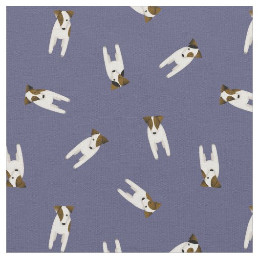 Tiny Jack Russell Terrier Hunde blau oder JA Stoff (Nahaufnahme)