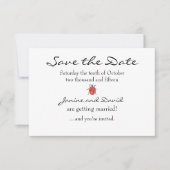 Tiny Ladybird/Ladybug Save the Date Einladung (Vorderseite)