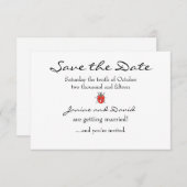 Tiny Ladybird/Ladybug Save the Date Einladung (Vorne/Hinten)