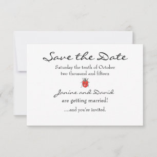 Tiny Ladybird/Ladybug Save the Date Einladung