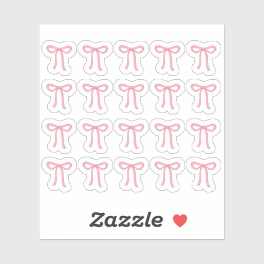 Tiny latte bows planner aufkleber (Blatt)