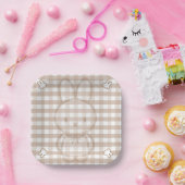 Tiny Latte Gingham Pappteller (Party)