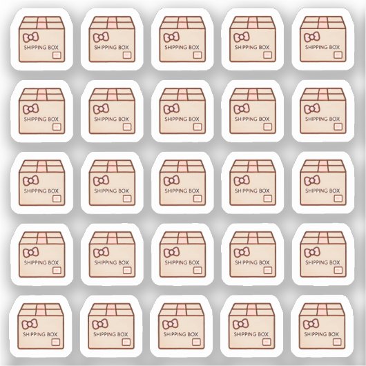 Tiny latte shipping box planner aufkleber (Vorderseite)