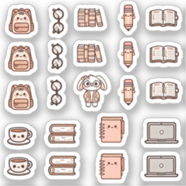 Tiny latte study time aufkleber