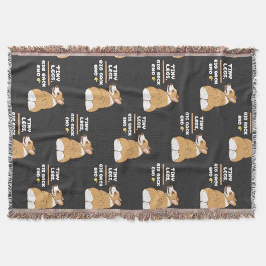 Tiny legs big back end | Corgi dog lover Decke (Vorderseite)