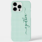 Tiny Light Aquamarin Gingham Signature Case-Mate iPhone Hülle (Rückseite)