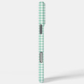 Tiny Light Aquamarin Gingham Signature Case-Mate iPhone Hülle (Rückseite / Rechts)