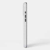Tiny Light Gray Gingham Signature iPhone Hülle (Linke Seite)
