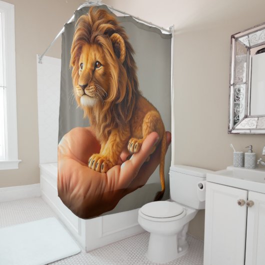 Tiny Lion Duschvorhang (Beispiel)