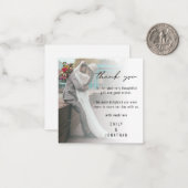 TINY MINI SIZE Foto Hochzeit Vielen Dank Mitteilungskarte (Vorderseite/Rückseite Beispiel)
