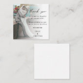 TINY MINI SIZE Foto Hochzeit Vielen Dank Mitteilungskarte (Vorne/Hinten)