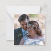 TINY MINI SIZE Sonnenblumen Foto Hochzeit Vielen D Mitteilungskarte (Rückseite)