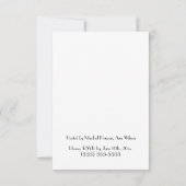 Tiny Minimal Deko White Junggeselinnen-Abschied Einladung (Rückseite)