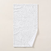 Tiny Monochrome Black, Gray & Cream Dots auf Weiß Badhandtuch Set (Handtuch)