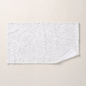 Tiny Monochrome Black, Gray & Cream Dots auf Weiß Badhandtuch Set (Handtuch)