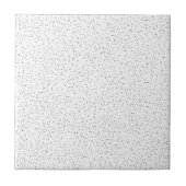 Tiny Monochrome Black, Gray & Cream Dots auf Weiß Fliese (Vorderseite)