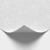 Tiny Monochrome Black, Gray & Cream Dots auf Weiß Geschenkpapier (Ecke)