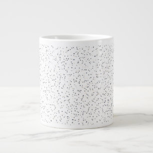Tiny Monochrome Black, Gray & Cream Dots auf Weiß Jumbo-Tasse