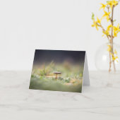 Tiny Mushroom Nature Foto Karte (Gelbe Blume)
