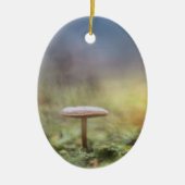 Tiny Mushroom Nature Foto Keramik Ornament (Vorne)