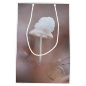 Tiny Mushroom Nature Foto Mittlere Geschenktüte (Rückseite)
