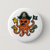 Tiny Mutant Octopus Button - Crazy Tentacles Vibes (Vorderseite)