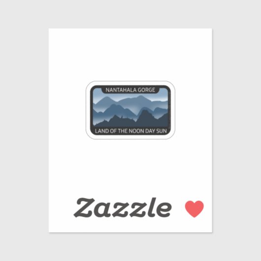 (Tiny) Nantahala Schlucht, Land der Sonne am Nordt Aufkleber (Blatt)