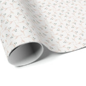 Tiny Neutral Floral Print mit Beige und Sage Tone Geschenkpapier (Rolleneckpunkt)