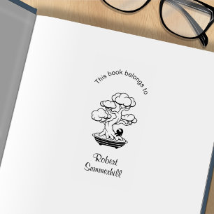 Tiny Ninja Bonsai Tree Buchzeichen Gummistempel