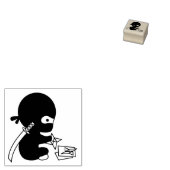 Tiny Ninja Folding Origami Star 1x1 Gummistempel (Stempel)