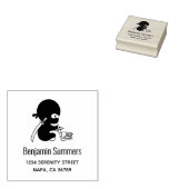 Tiny Ninja Folding Origami Star Address Gummistempel (Stempel)