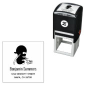 Tiny Ninja Folding Origami Star Address Permastempel (Beispiel)