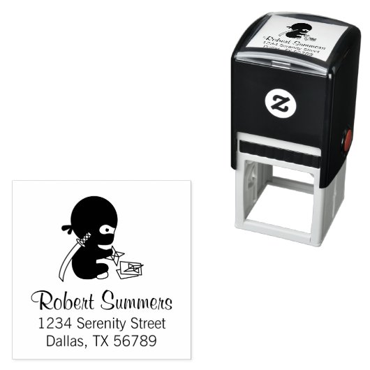 Tiny Ninja Folding Origami Star Adresse 4 Permastempel (Beispiel)