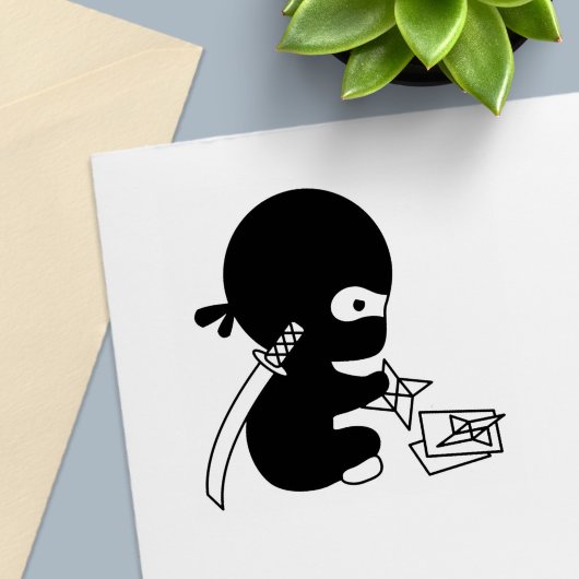 Tiny Ninja Folding Origami Star Permastempel