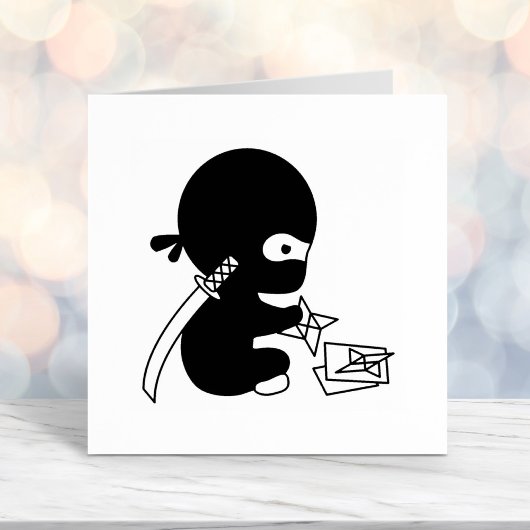 Tiny Ninja Folding Origami Star Permastempel