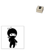 Tiny Ninja Girl 1x1 Gummistempel (Stempel)