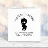 Tiny Ninja Girl-Adresse Permastempel
