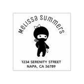 Tiny Ninja Girl Arch Adresse Gummistempel (Prägung)