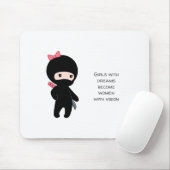 Tiny Ninja Girl Inspiration Zitat Mousepad (Mit Mouse)