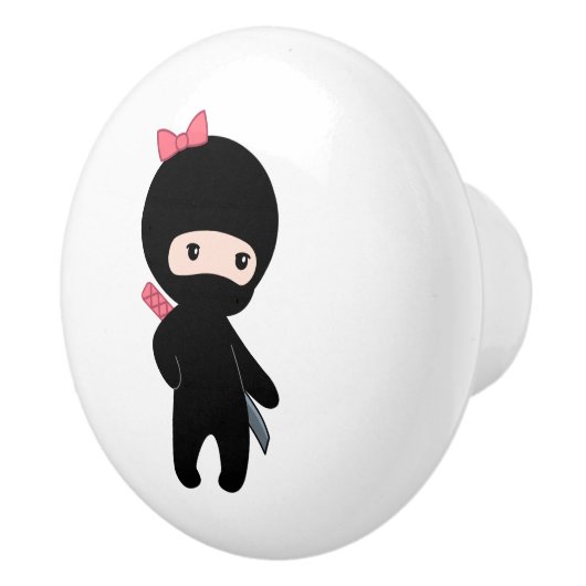 Tiny Ninja Girl Keramikknauf (Rechts)