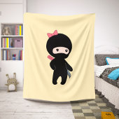 Tiny Ninja Girl on Yellow Sherpadecke