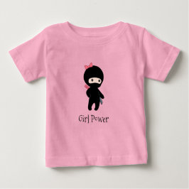 Tiny Ninja Girl Quote - Girl-Power Baby T-shirt