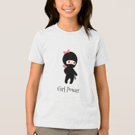 Tiny Ninja Girl Quote - Girl-Power Tri-Blend Shirt