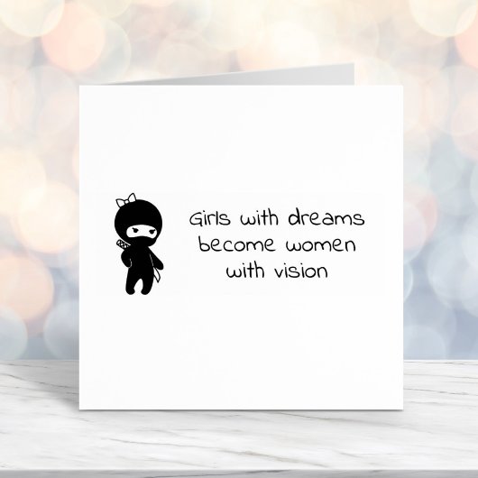 Tiny Ninja Girl Zitat Permastempel