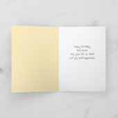 Tiny Ninja Holding, die Star Yellow Birthday werfe Karte (Innenseite)