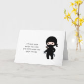 Tiny Ninja Holding, die Star Yellow Blank Karte (Gelbe Blume)