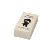Tiny Ninja Holding Throwing Star-Adresse Gummistempel (Stempel)