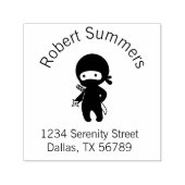 Tiny Ninja Holding Throwing Star Arch-Adresse Permastempel (Design)