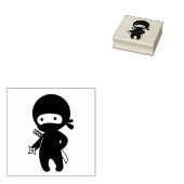 Tiny Ninja Holding Throwing Star Gummistempel (Stempel)