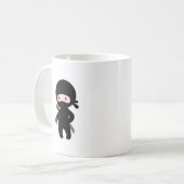 Tiny Ninja Holding Throwing Star Kaffeetasse (Vorderseite Links)